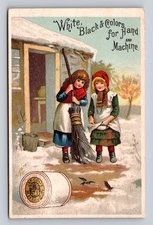 j P Coats Girls Sweep Snow Broom Birds P140