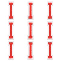 "BüGelbuchstaben AufnäHer 9 StüCk 2\"/5Cm Alphabet I Applikation(Rot)"