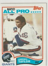 LAWRENCE TAYLOR 1982 TOPPS FOOTBALL ROOKIE CARD #434 NEW YORK GIANTS EXCELLENT