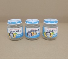Gerber Baby Food Jars 4 1/2 Oz. With Labels  Lids Early 1990  s