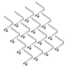 PATIKIL 11X9Mm Kayak Paddle Snaps, 16 Pack Tent Pole Clips Steel V Shaped Single