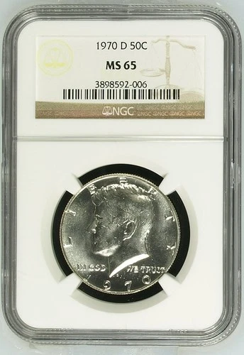 1970 D Kennedy Half Dollar Type 2 Clad 50c Coin NGC Certified MS65 Denver Mint