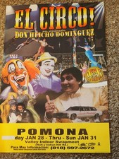 EL CIRCO DON HUICHO DOMINGUEZ CIRCUS POSTER POMONA CAL.. 14" x 22"