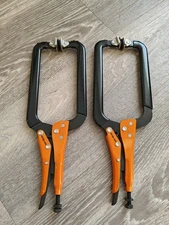 Grip On Tools Spain 2pc C Clamp Locking Pliers Set NOS 224L150