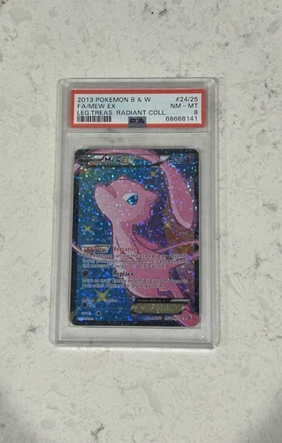Mew EX Legendary Treasures Radiant Collection RC24/RC25 PSA 8