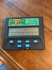 Pocket BLACKJACK 21 Handheld Electronic Casino Game MODEL 1350 Radica Tested AA