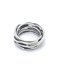 STERLING SILVER 925 Hand Crafted Wire Wrapped Ring Sz.6.75
