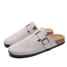 Womens Clogs Slip-on Potato Shoes Mules with Faux Suede Cork Footbed Size 3-8