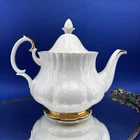 Vintage Royal Albert Val D’or  Large Teapot Tea Pot Bone China UK England Chip