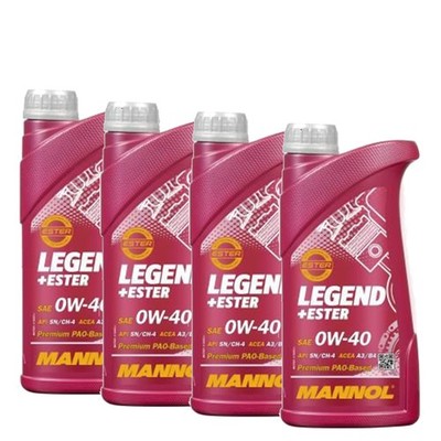MANNOL 0W-40 4L Legend+Ester für AUDI BMW CHEVROLET DACIA