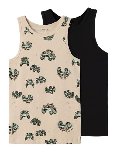 Tank Top Jungen 2Er Set Monster Truck Unterhemd Gr. 116 Peyote Name It-image