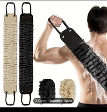 2 Pcs Exfoliating Body Scrubber Set Include Dual Sided Towel And Bath Glove