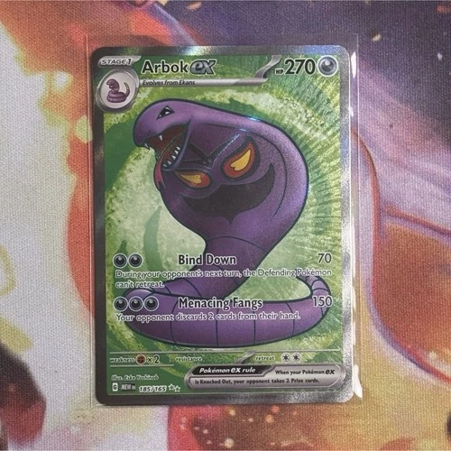 Pokémon Arbok ex 185/165 Scarlet & Violet 151 Holo 270 HP ENG