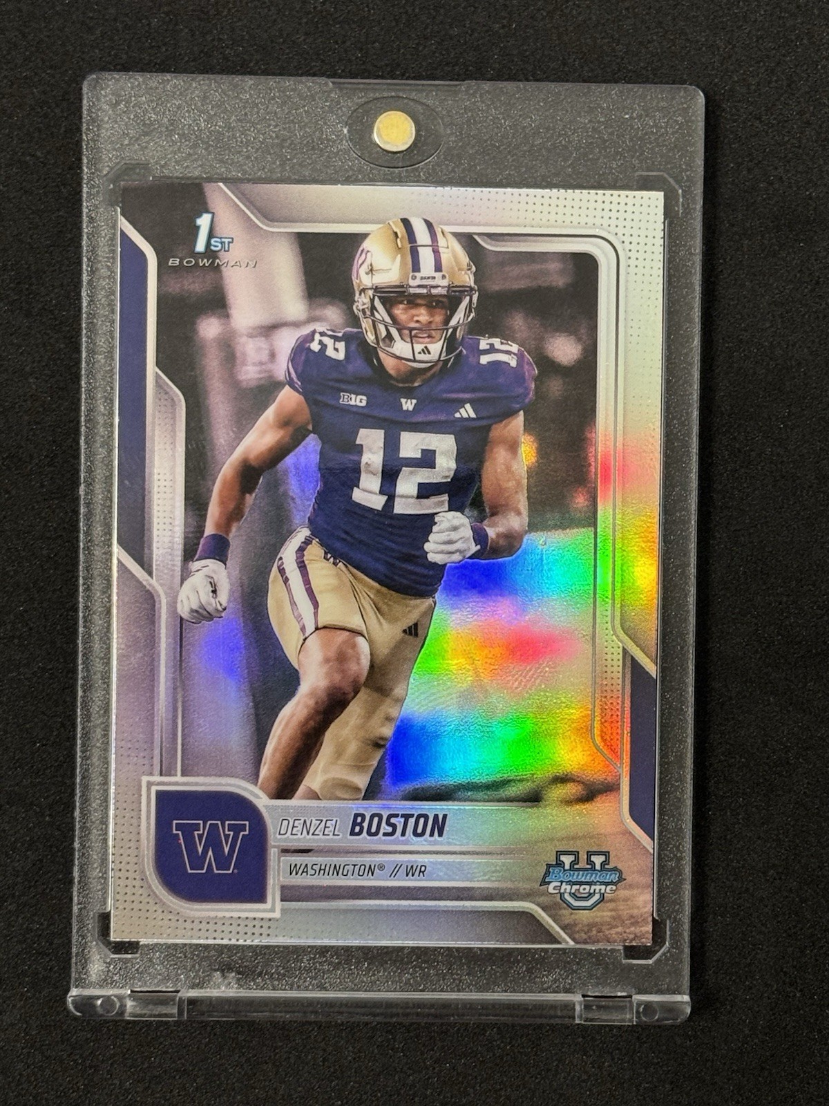 Denzel Boston 1st Bowman Refractor 2025 Bowman Chrome U Washington #34