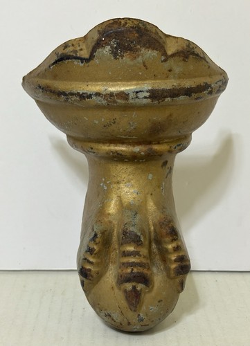 1 Antique Cast Iron Ornate Ball & Claw Bathtub or Stove Foot or Leg -Replacement