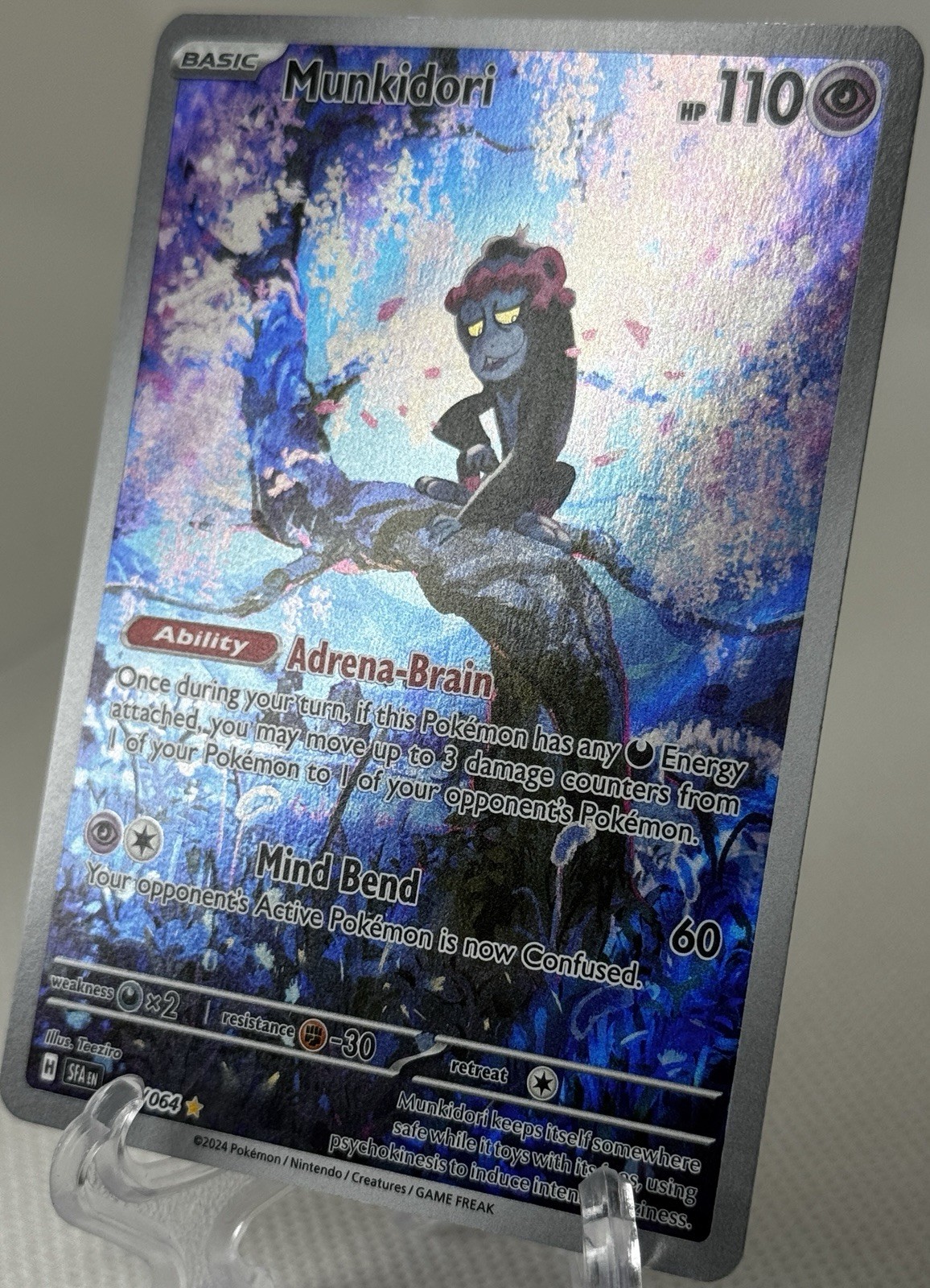 Pokémon TCG Munkidori Full Art Illustration Rare Holo Shrouded Fable 072/064