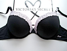 VICTORIA'S SECRET PINK Super Push-Up Bra NWT Black 36A 36B 36C 36D 36DD 40B 40C