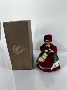 Vintage Li’L Missy Beaded Doll Kit completed With Box Mrs Santa Claus Stocking