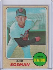 1968 Topps Baseball #442 Dick Bosman - Washington Senators
