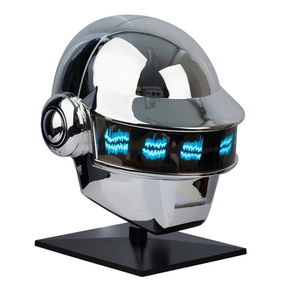 Xcoser Daft Punk Thomas Bangalter Helmet Cosplay Silver Plated with EL Lights - Image 2 of 4