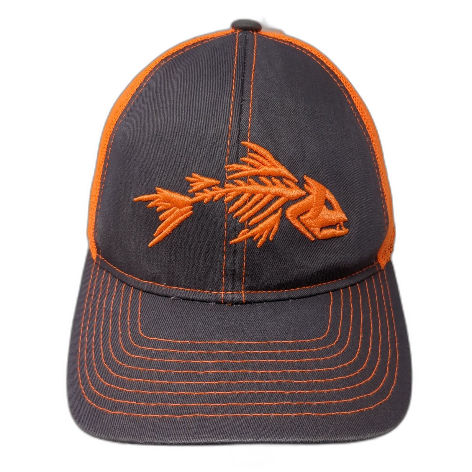 Bone Fish Strapback Trucker Hat Multi One Size Ad… - image 1