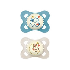 MAM Original Night Pacifiers, Binky Pacifier for 0-6 Months, BPA-Free Silicon...