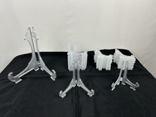 33 Pieces 5.25/6/10 Inch Plastic Easel Plate Holders to Display Stands Picture