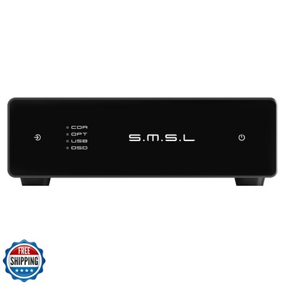 SMSL D1 Audio DAC | Fiber/Coaxial/USB Input | RCA Output | ROHM B