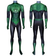 The Green Lantern Jumpsuit Cosplay Costume Superhero Bodysuit Halloween Men Suit