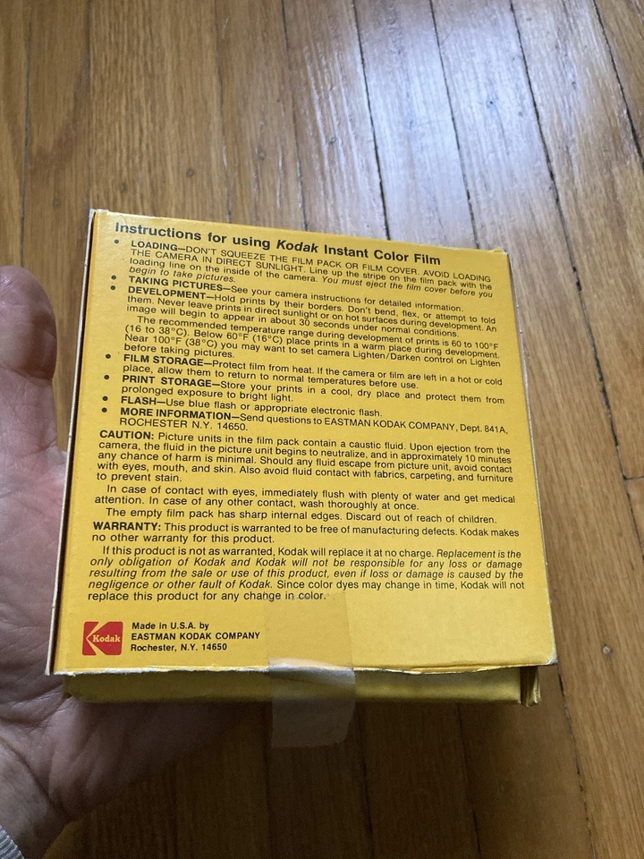 KODAK INSTANT COLOR FILM WITH TRIMPRINT FEATURE  - PR 144 - 10 - 2 ROLLS - Image 4 of 4