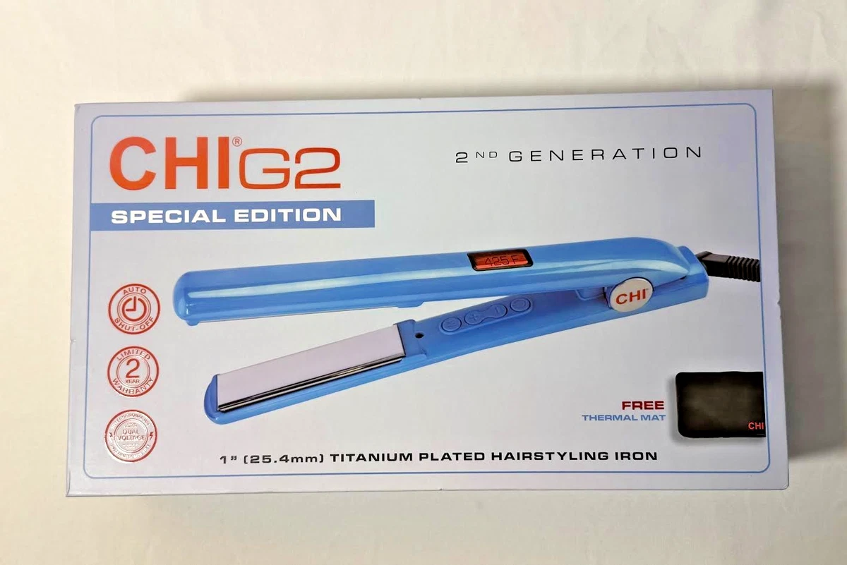 Chi nano flat iron in light blue Nano Titanium 1¼ Inch Ionic Straightener | BaBylissPRO main image 2
