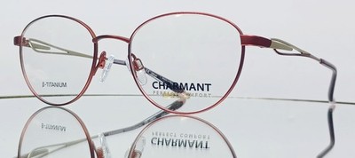 CHARMANT TITANIUM PERFECTION CH29600 RE Eyeglasses RED New Titanium 50-18-135