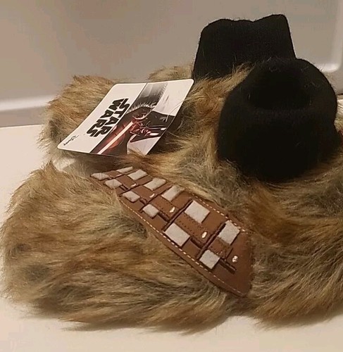 Star Wars Chewbacca Wookie Han Solo Slippers Feet Fuzzy Brown Costume Cos Play - Picture 5 of 6