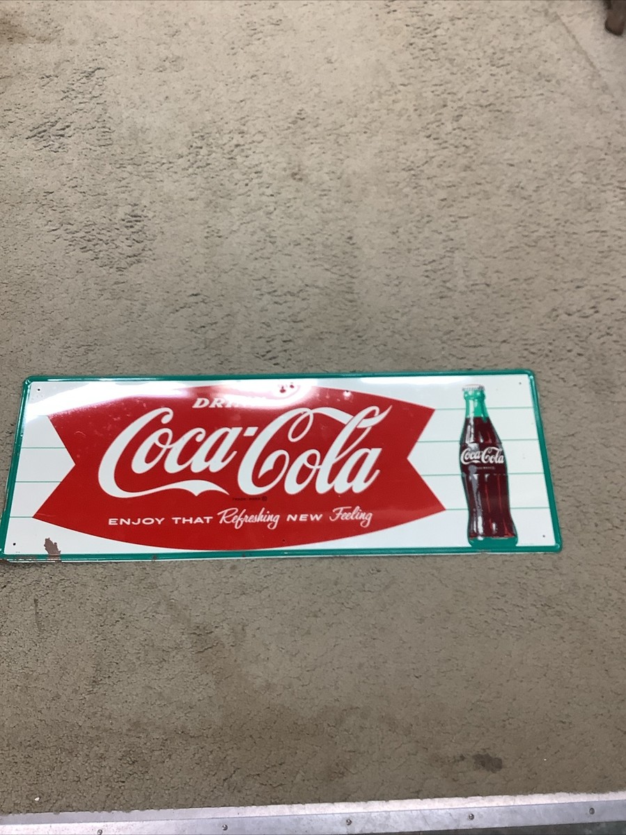 Vintage Coca Cola Sign 1958 ~ 1963 | eBay