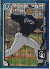 2015 Bowman Chrome Prospects Blue Wave Refractor #BCP60 James Needy - SD Padres