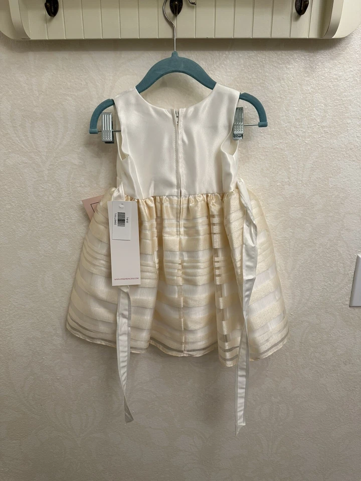 Sweet Kids цветок девочка платье кремовый и белый 18 месяцев - Изображение 2 из 4