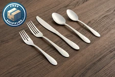 Cambridge Silversmiths Swirl Sand 89-Piece Stainless Steel Flatware Set (Service