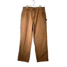 Carhartt B11 Utility Work Pant Men's 38X32 Brown Loose Fit Washed Duck Carpenter