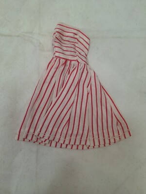 Vintage Fab-Lu Babs Queen of Hearts Striped Dress Barbie Clone Hong Kong 1960s