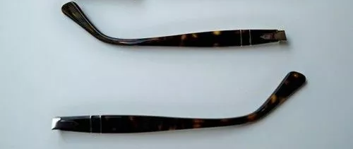 Temples (astes) De Remplacement Persol 649 Caffè C.108 - Couleur Café - Neufs Avec étiquettes - Pour Modèle Persol 649