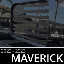BocaDecals 2022-2024 Ford Maverick Rear Middle Window American Flag Decal