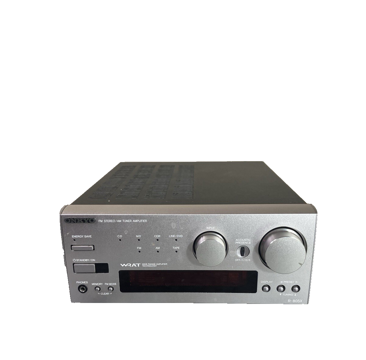 Onkyo R-805X AM FM Stereo Tuner Amplifier Silver Made In Japan | eBay