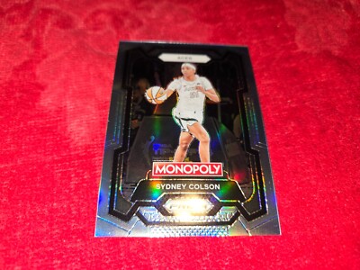 2024 WNBA MONOPOLY PRIZM #23 SYDNEY COLSON ACES  LIGHT BLUE   090/199