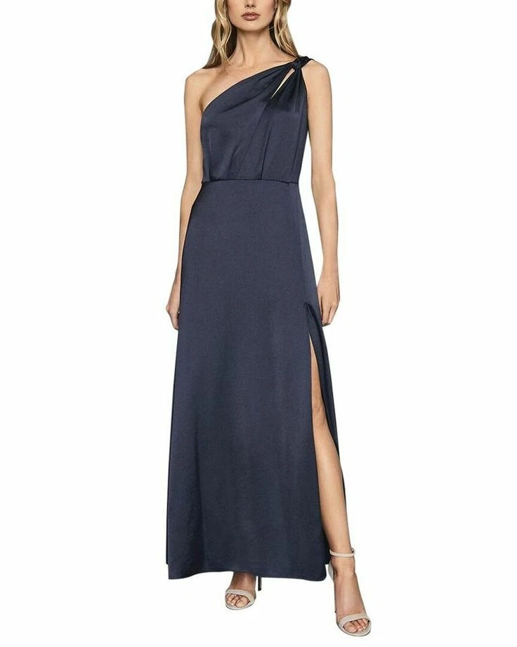 REISS DOROTHY ONE SHOULDER MAXI DRESS WOMENS SIZE 0 NAVY BLUE NEW