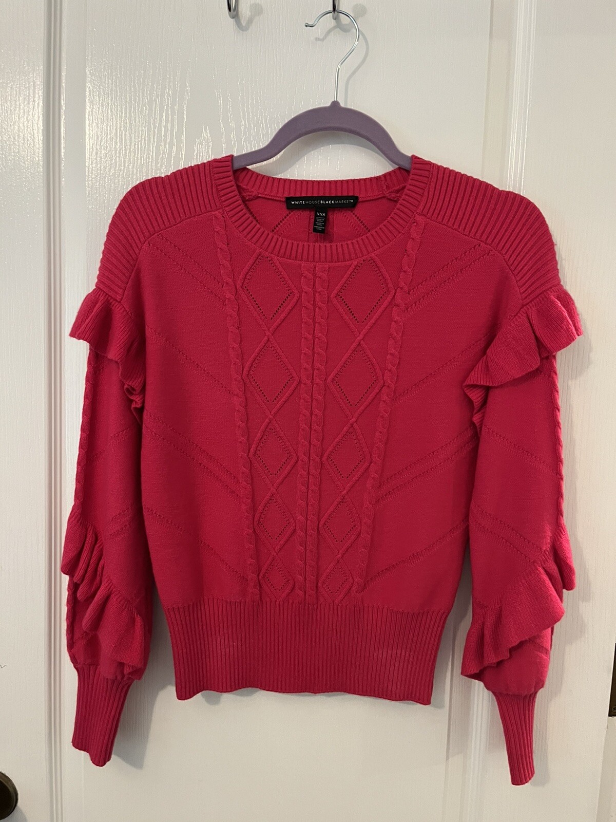 WHBM Sweater hot pink. XXS Hot pink Gem