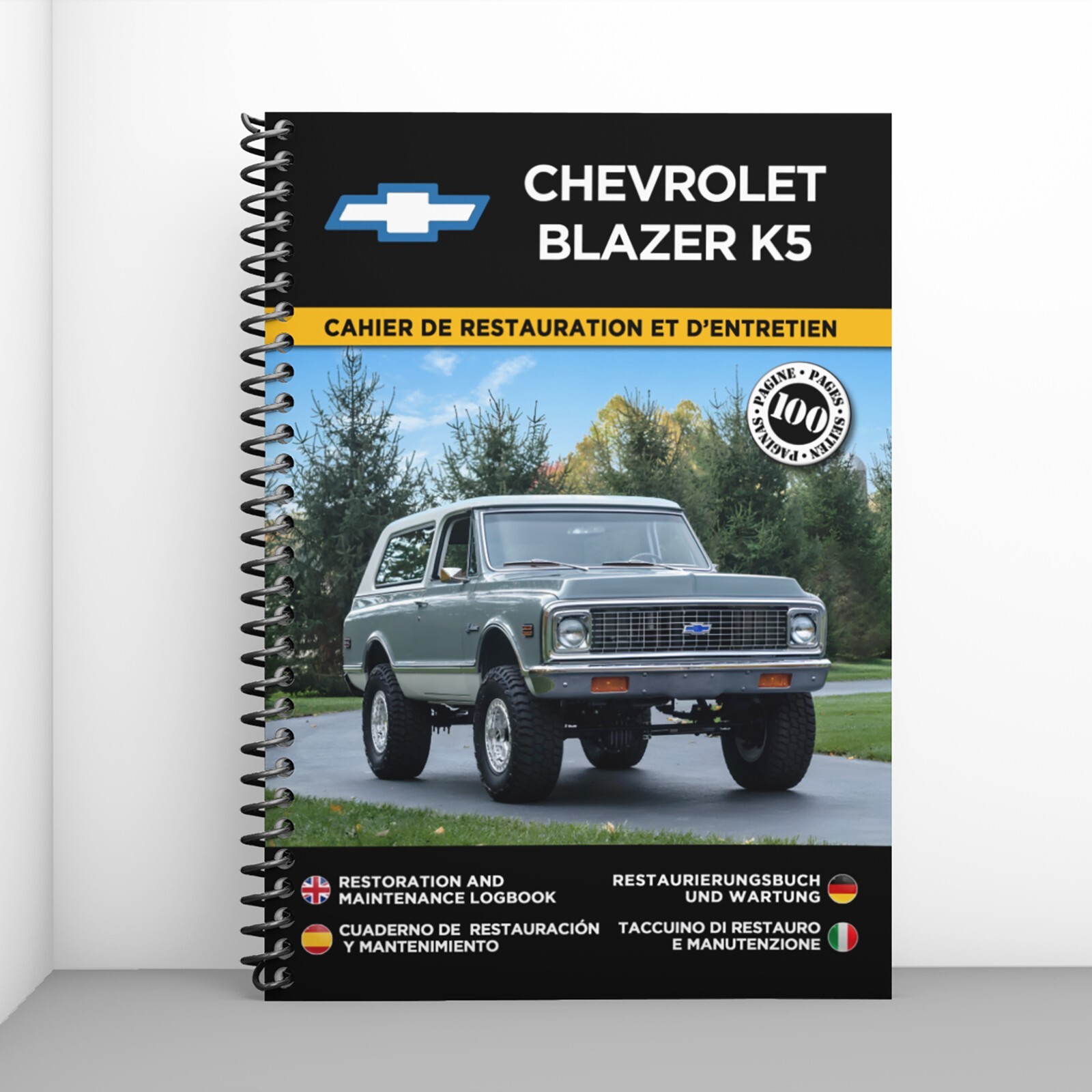 Carnet de suivi mécanique Chevrolet Blazer K5 pour organiser votre restauration