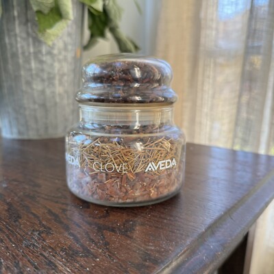 Extremely RARE Aveda Clove Glass Herb Container