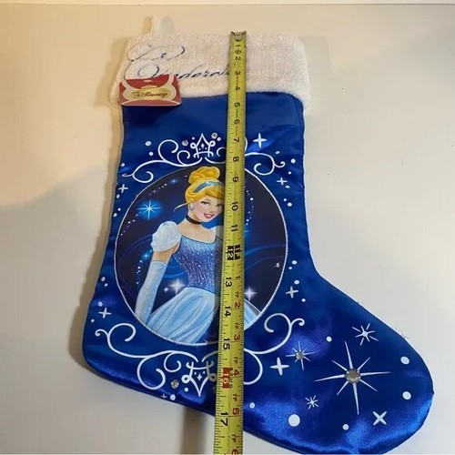 Calza natalizia peluche blu Disney Principessa Cenerentola nuova con etichetta - Foto 6 di 6