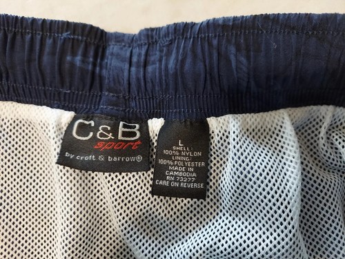 Nwts $34 Croft & Barrow Men's Size Large Blue Sailfish Design Swim Trunk Shorts - Picture 8 of 9
