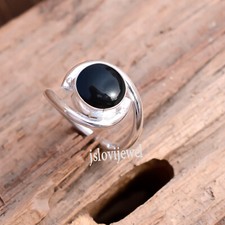 Black Onyx Gemstone 925 Sterling Silver Artisan Crafted Ring Best Gift Jewelry